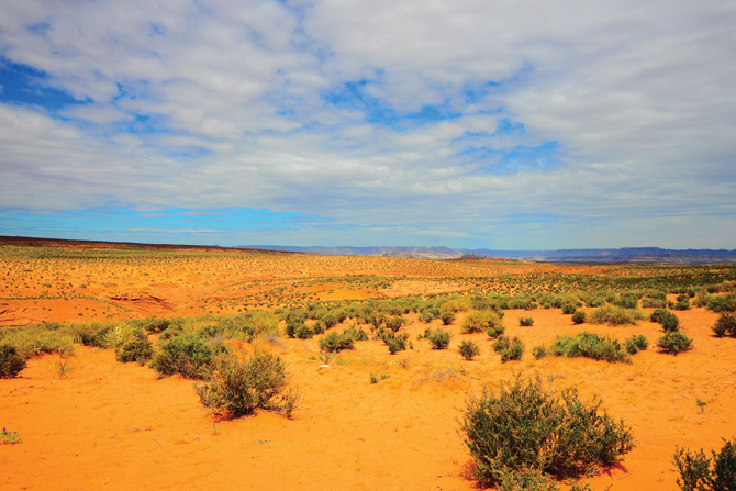 Lower Antelope Canyon 주변은 황량한 사막을 이루고 있다.
