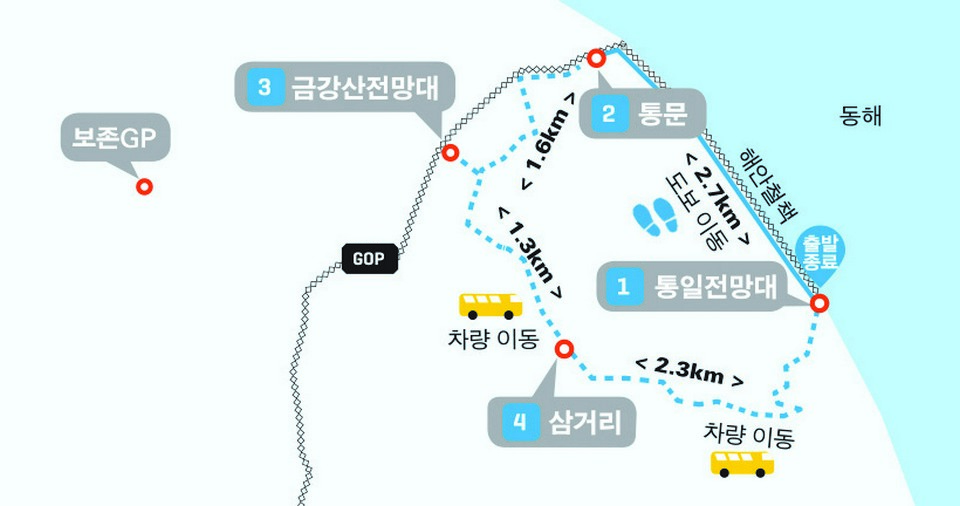 ‘DMZ 평화둘레길(가칭)’ 고성 구간 A코스