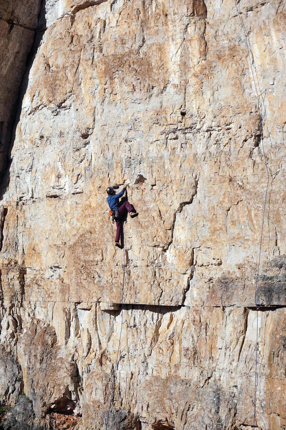  이탈리아 돌로미테의 치마 피콜로Cima Piccolo (2,856m)를 등반하는 유석재. 