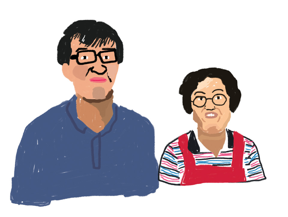 권영호 사장과 그의 아내 한경희씨. 둘은 30년 동안 오서산 자락에서
 국수를 만들었다. 