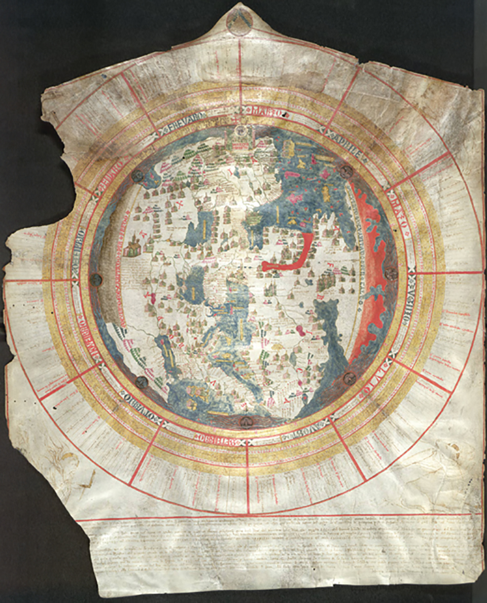 1452년 레아르도의 세계지도
(출처: American Geographical Society Library). 